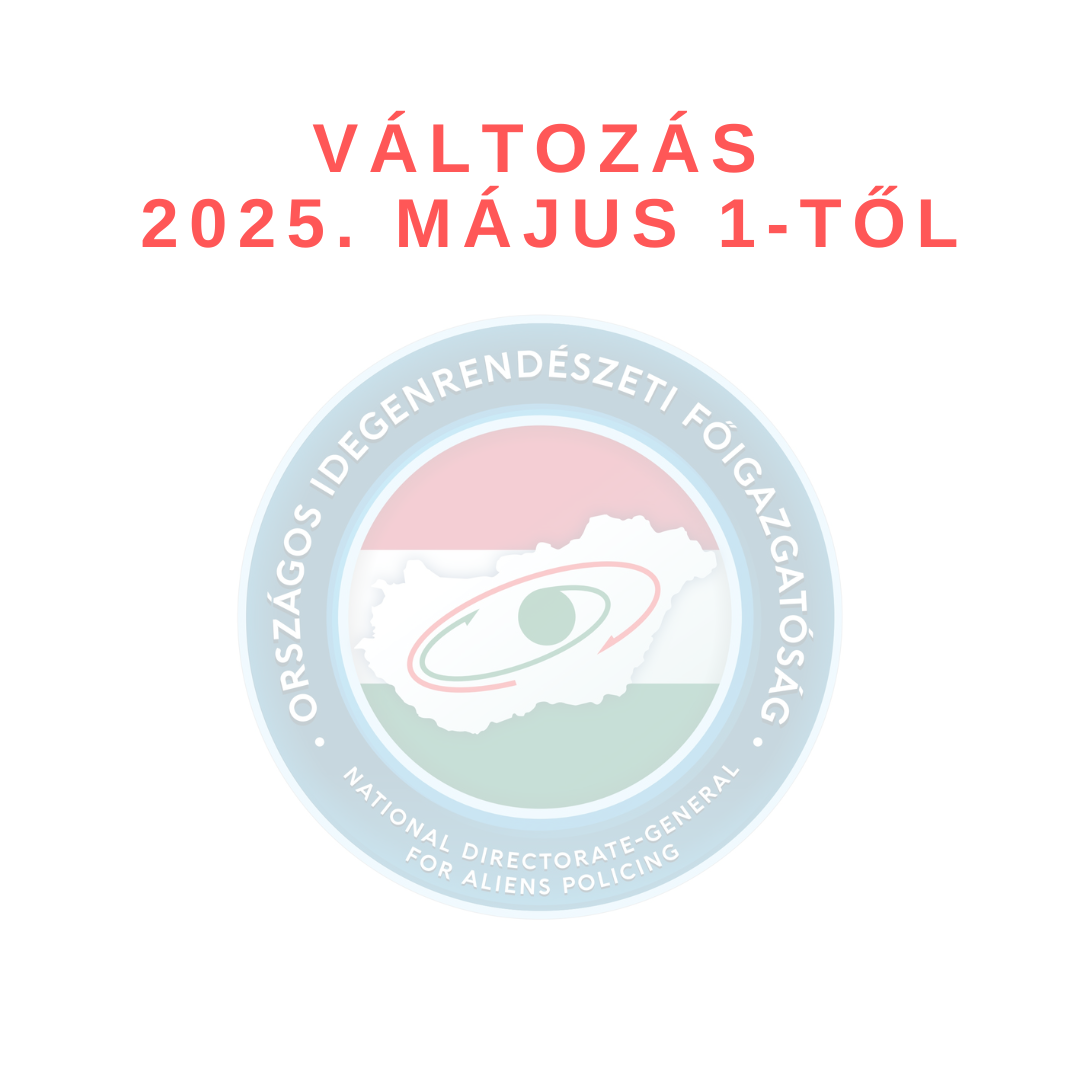 VÁLTOZÁS 2025. május 1-től